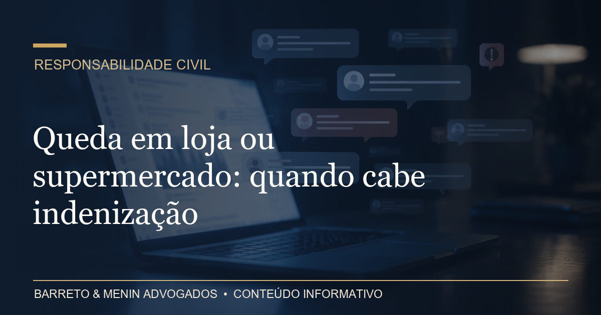 Queda em loja ou supermercado: quando cabe indenização